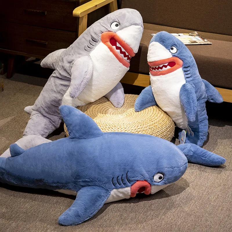 

Симпатичная плюшевая игрушка в виде акулы с большим ртом, большой размер, Акула, диванная подушка, подушка, мягкая кукла-животное, детская игрушка, подарок на день рождения