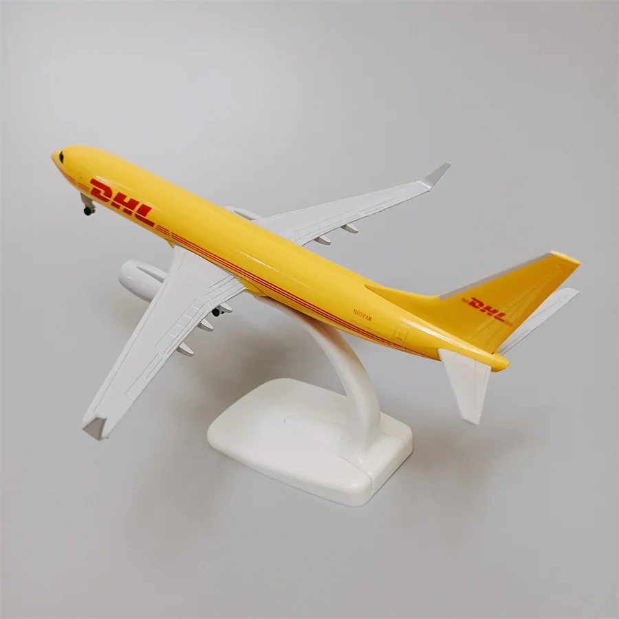 

NEW 20cm Alloy Metal AIR DHL Airlines Boeing 737 B737 Airways Diecast Airplane Model Plane Aircraft w Wheels Toys Collections