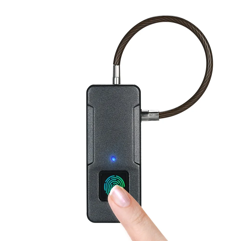 Smart Fingerprint Lock USB Rechargeable Keyless 10 Sets Fing
