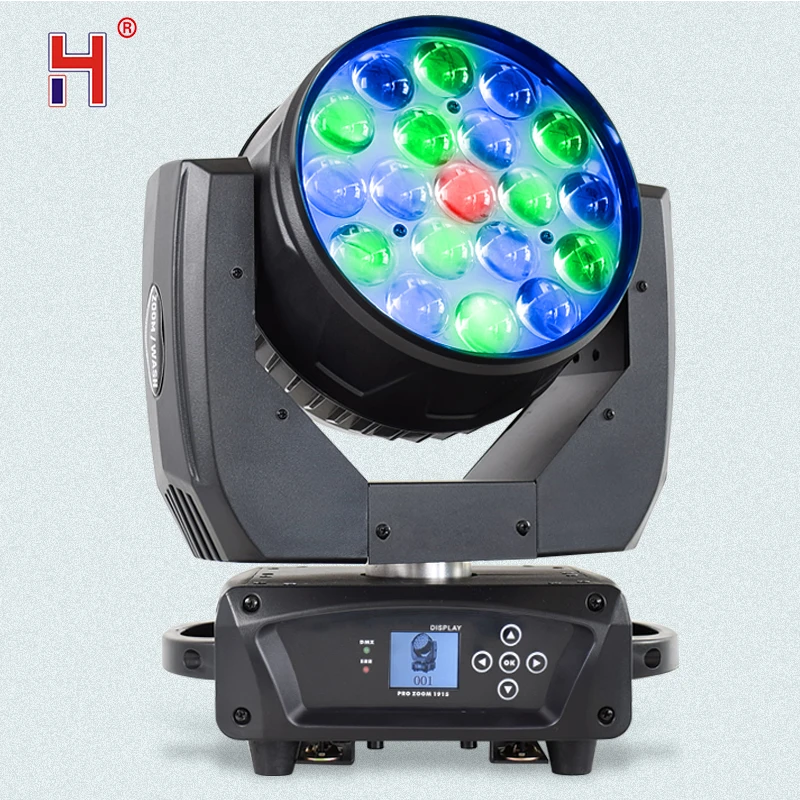 

Lyre Black Light 19X15W RGBW Beam Zoom Wash Led Moving Head By DMX Control Effect For Disco DJ Party Wedding Bar Concert Event