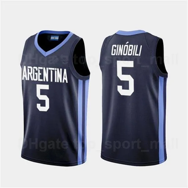 

2021 Tokyo Argentina Basketball Jersey 7 Facundo Campazzo 5 Manu Ginobili 4 Luis SCOLA 29 Patricio GARINO 14 Gabriel DECK 12 Mar