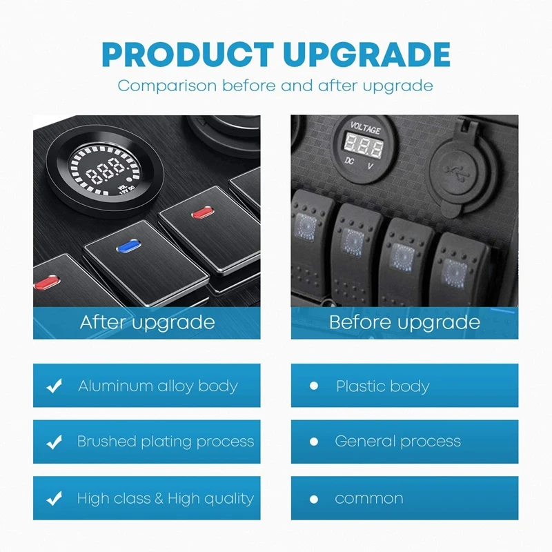 Водонепроницаемая панель кулисного переключателя для морской лодки 6 групп с