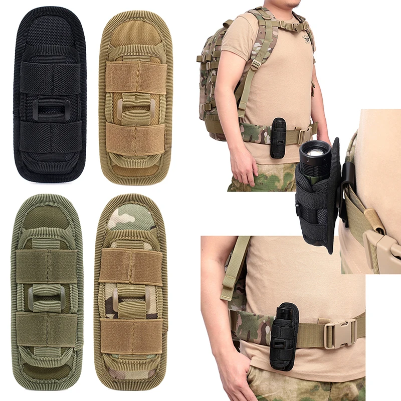 

Tactical Flashlight Pouch 360 Degree Holster Rotary Torch Case Belt Torch Bag Durable Hunting Lighting Accessory Survival Kits