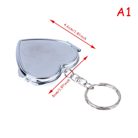 Металлическое складное зеркало-брелок
