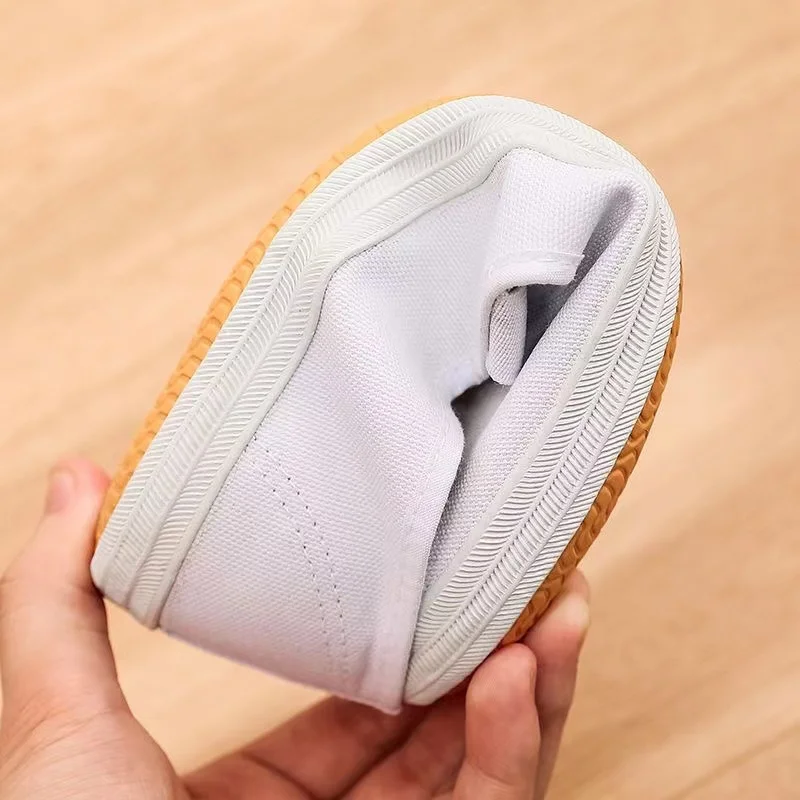 Women's White Dance Performance  Gymnastics  Canvas Shoes Children's White Shoes Elastic Band Nurse Soft Shoes 2023 New