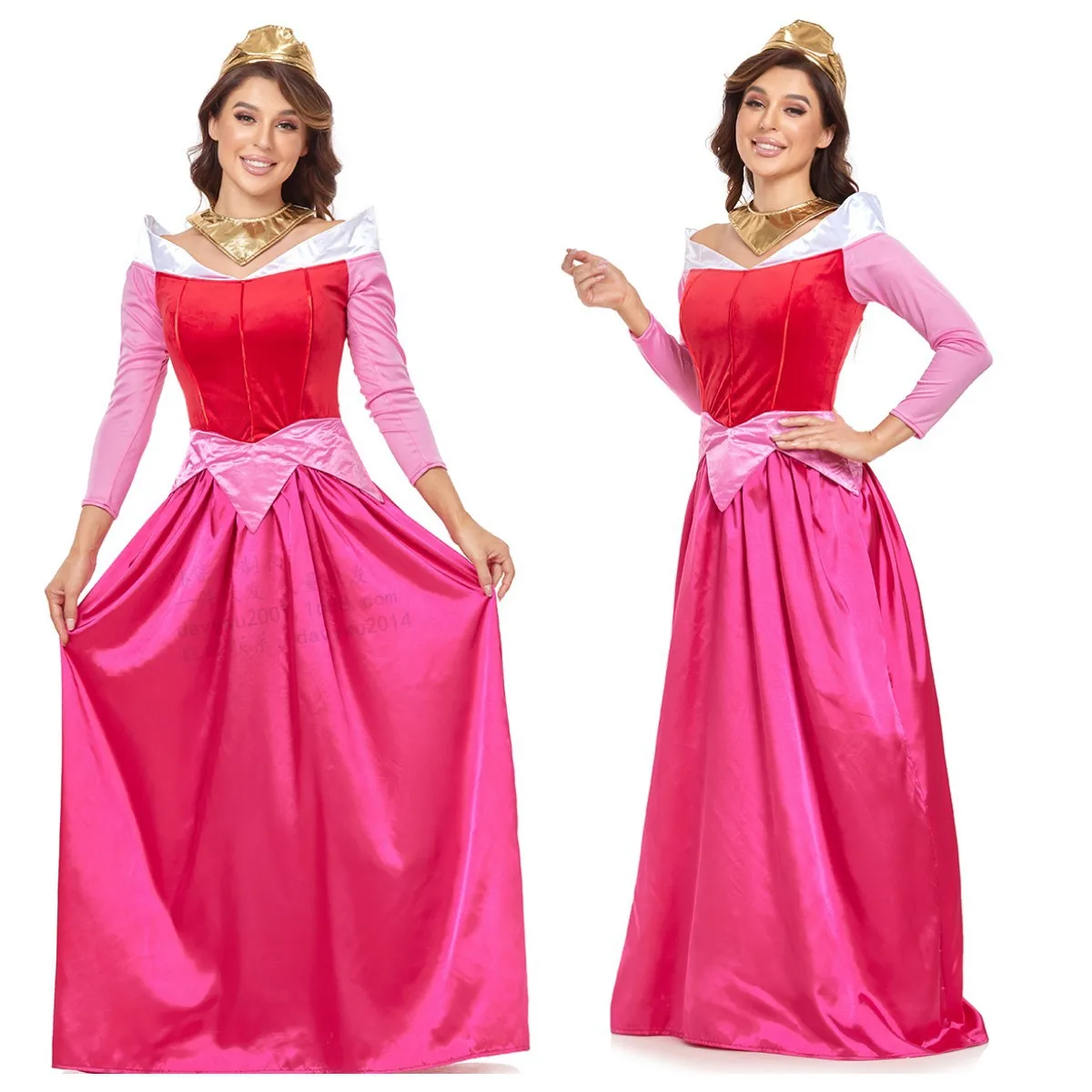 

Women's Fairy Tales Sleeping Beauty Princess Costume Adult Gorgeous Aurora Princess Cosplay Halloween Performance Dress