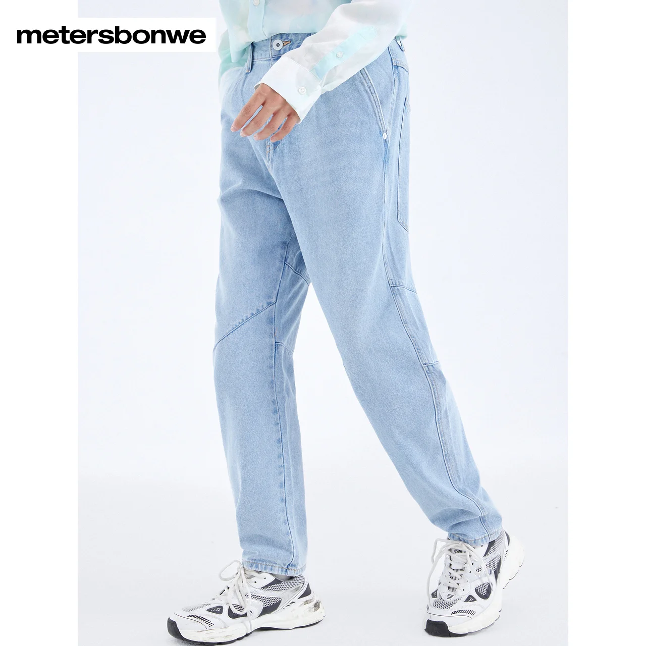 Metersbonwe Cotton Jeans Men Spring Fall New Fashion Comfortable Three-Dimensional Straight Male Overalls Cargo Pants Brand