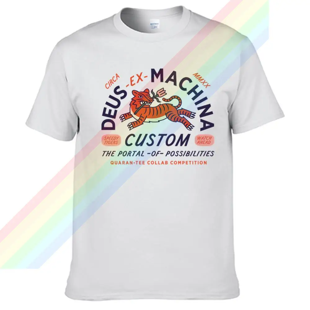 

Deus Ex Machina Speedy Tigers Watch Ahead T Shirt For Men Limitied Edition Brand T-shirt Cotton Amazing Short Sleeve Tops