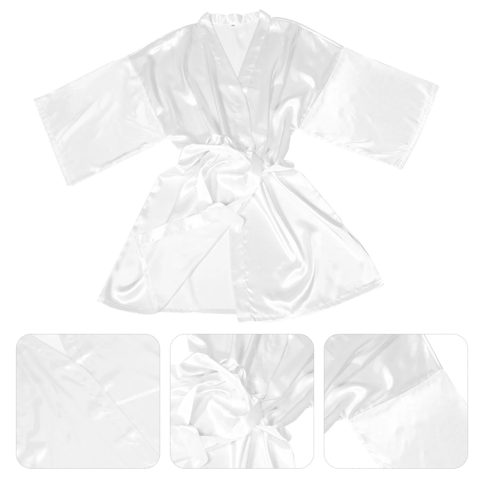 

Wedding Robe Bride Silk Robes Women Summer Cardigan Bridal Party Miss Plus Size