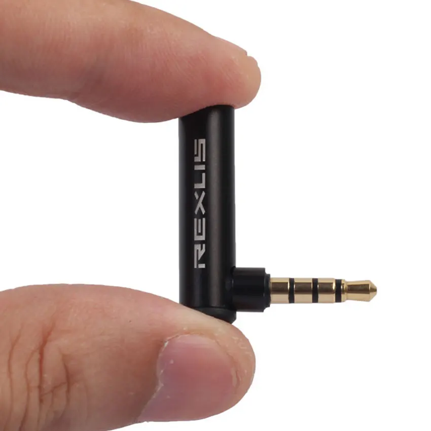 Переходник REXUS под прямым углом 90 градусов со штекером 3 5 мм на гнездо