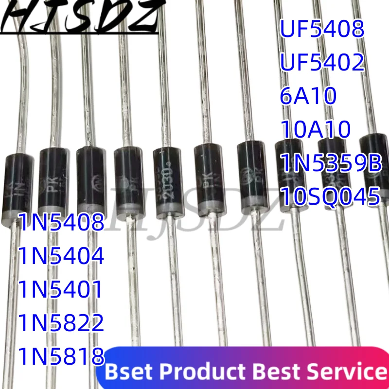 Выпрямитель Diodo 1N5359B/1N5408/1N5404/1N5401/1N5822/1N5818/UF5408/UF5402/6A10/10SQ45/DO-27 nuevo