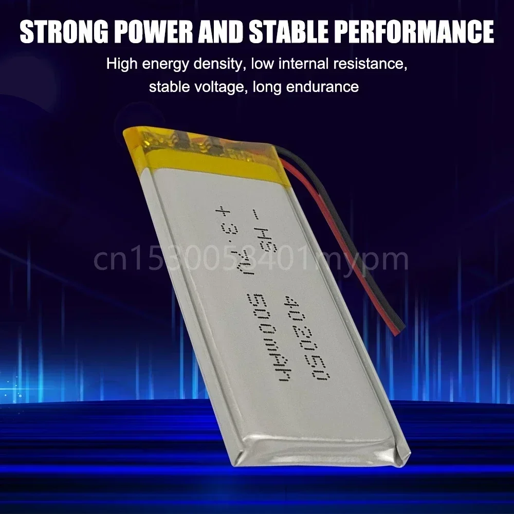 402050 500mAh 3.7V Lithium Polymer Lipo Li-ion Rechargeable Battery for GPS MP3 MP4 LED Light Recording Pen Bluetooth Speaker