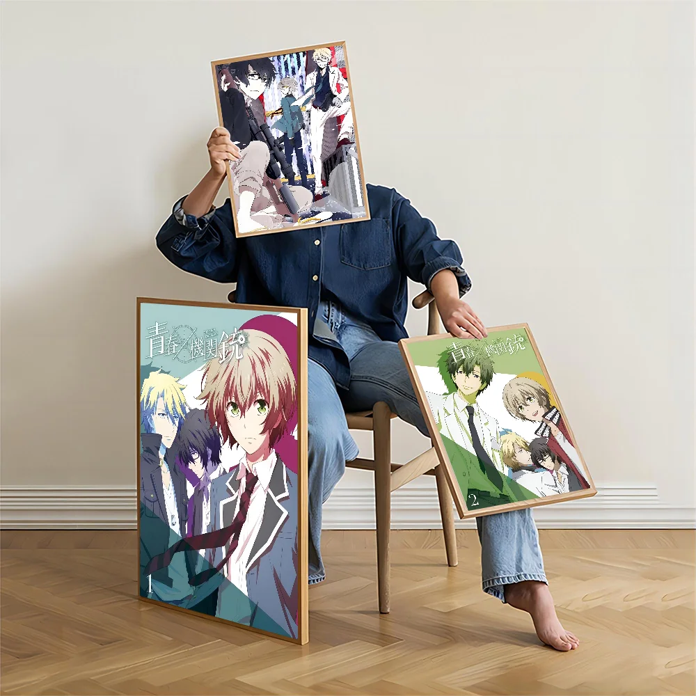 Классические постеры с фильмами Aoharu X Machinegun винтажные наклейки для декора