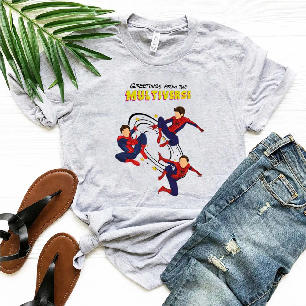 

Retro Vintage Peter Parker T-shirt No Way Home Three Spider Shirt Parker 2001 Superhero Inspired Tee Tom Holland Harajuku Tops