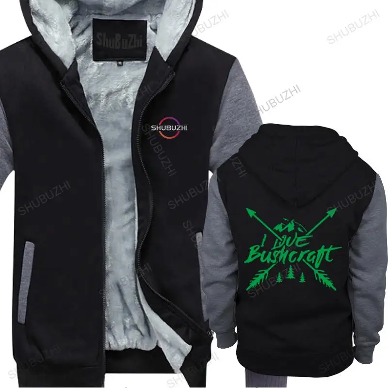 

new fashion man brand thick hoody The New Humorous Survival Bushcraft Survive I LOVE BUSHCRAFT mens winter vintage warm hoodie