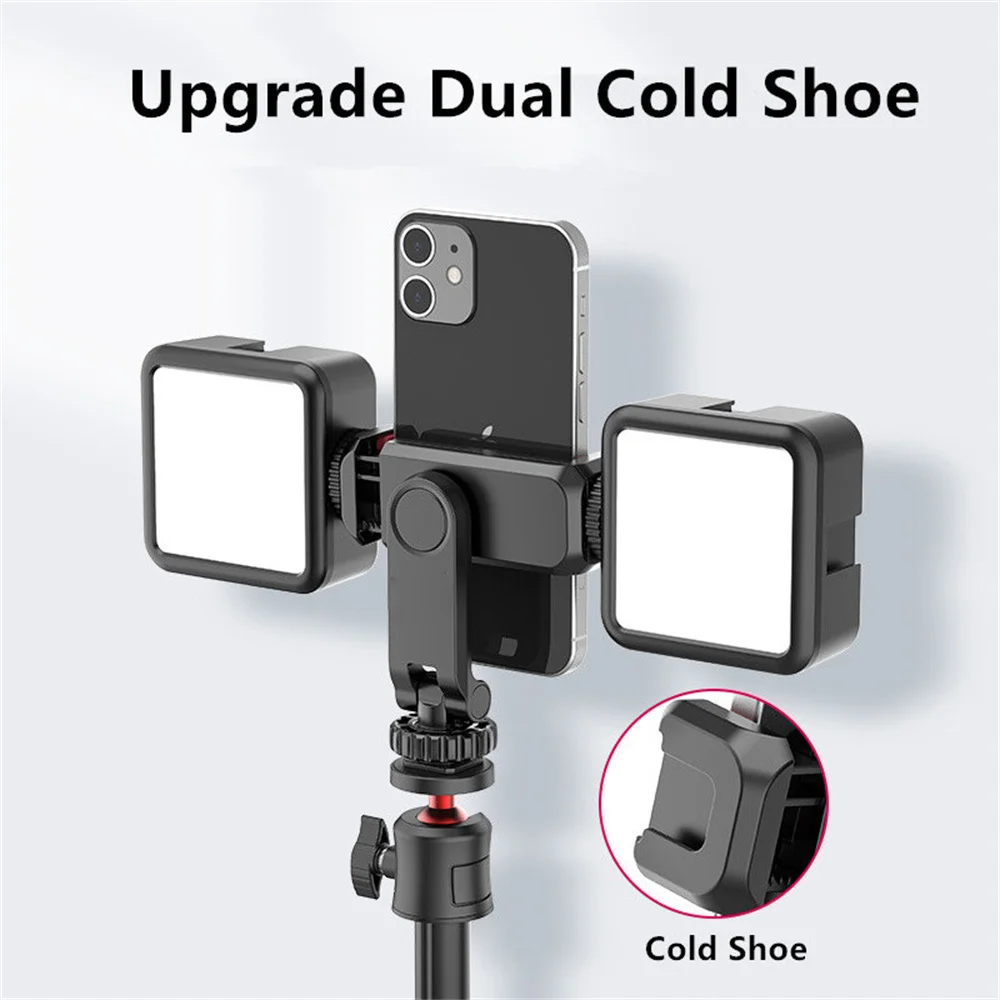 Universal Smartphone Tripod Mount Adapter Phone Holder 360 Rotation Mobile Clamp with Cold Shoe Mount for Phone Mic Fill Light enlarge