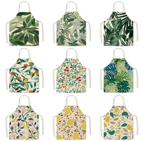floral print linen apron kitchen accessories garden apron farmhouse decor kitchen kid apron cooking korean kitchen supplies