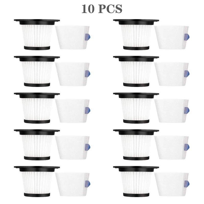 Сменный фильтр HEPA в упаковке из 6/10 штук совместимый с беспроводным пылесосом MOOSOO