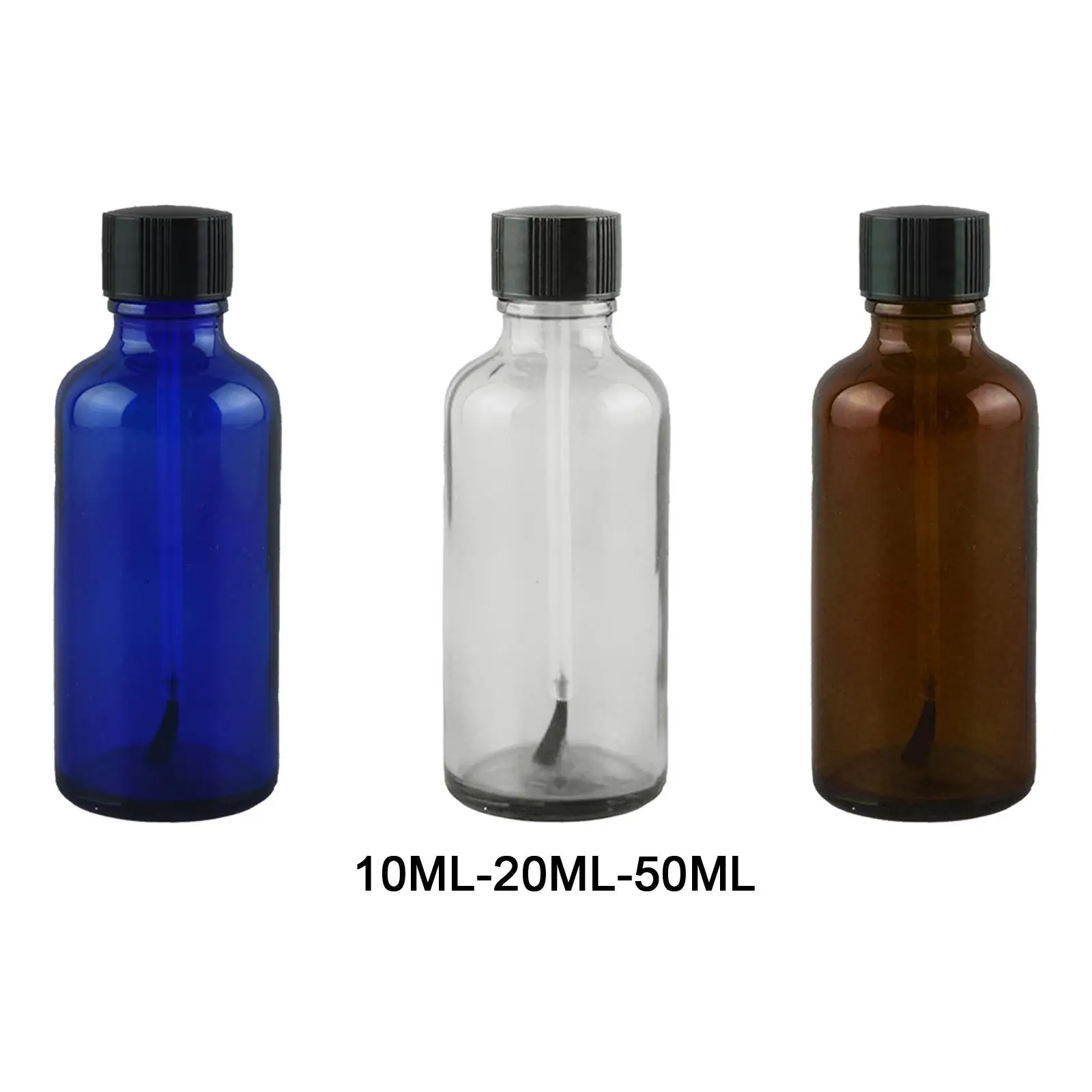 

10PCS Nail Bottles 10 Milliliters Pots with Brush Caps