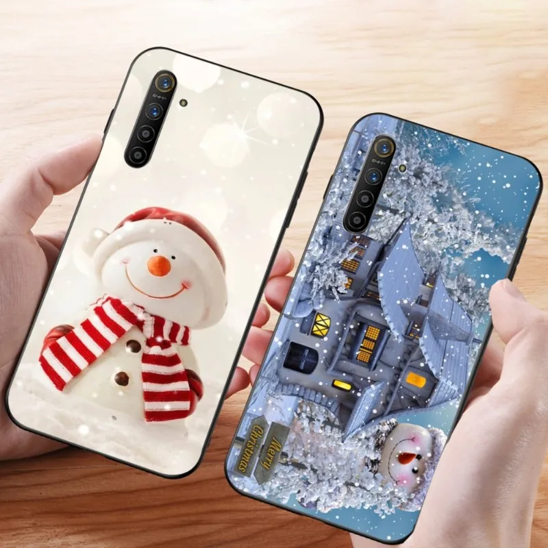 

Чехол со снеговиком для телефона OPPO Find X5 X3 X2 A93 Reno 8 7 Pro A74 A72 A53