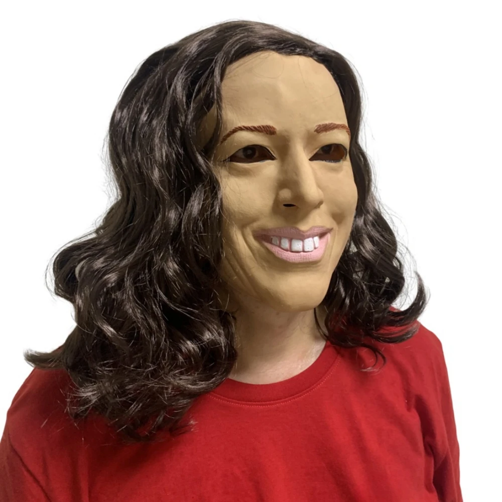 Латексная Маска Kamala Harris Presidential Election 2024 Костюм С Черными Глазами Для Ролевых Игр
