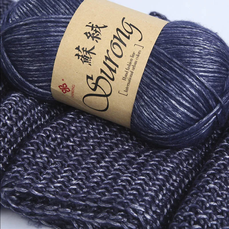 Шелковая хлопковая пряжа для ручного вязания толстая шитья шерстяной вязаный