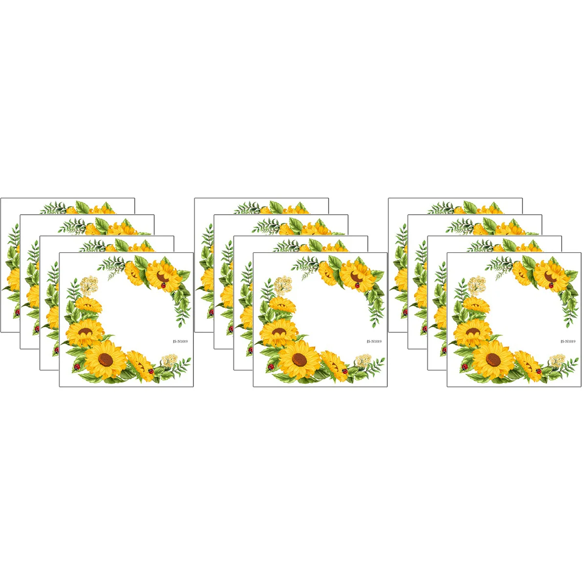 

12 Sunflower Wall Decals Adhesive Flower Wall Stickers Sticker