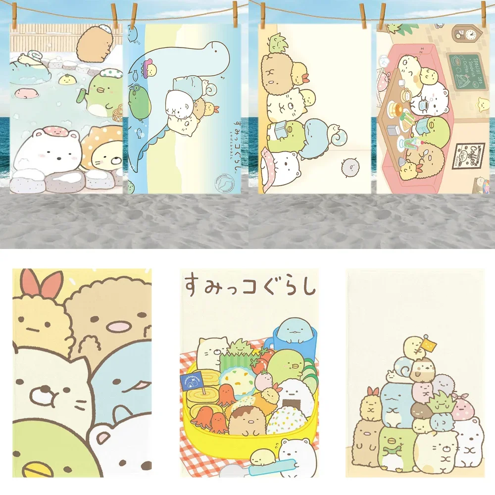 Полотенце Sumikko Gurashi абсорбирующее быстросохнущее мягкое полотенце из микрофибры