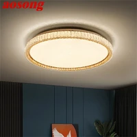 aosong modern simple ceiling lamps creative led crystal decorative for home bedroom lighting