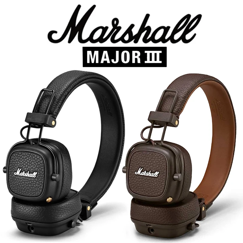 

Marshall MAJOR III Wireless Bluetooth Headphones Monitor Surround Deep Bass Sport Gaming Pop Rock Retro With Microphone Headset