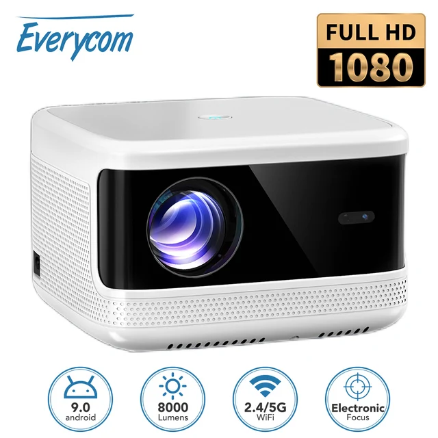 Everycom T5 Support 4K Projector 1080P Beam LED Projector with Android 5G wifi Electric Focus Smart tv Home Theater 1