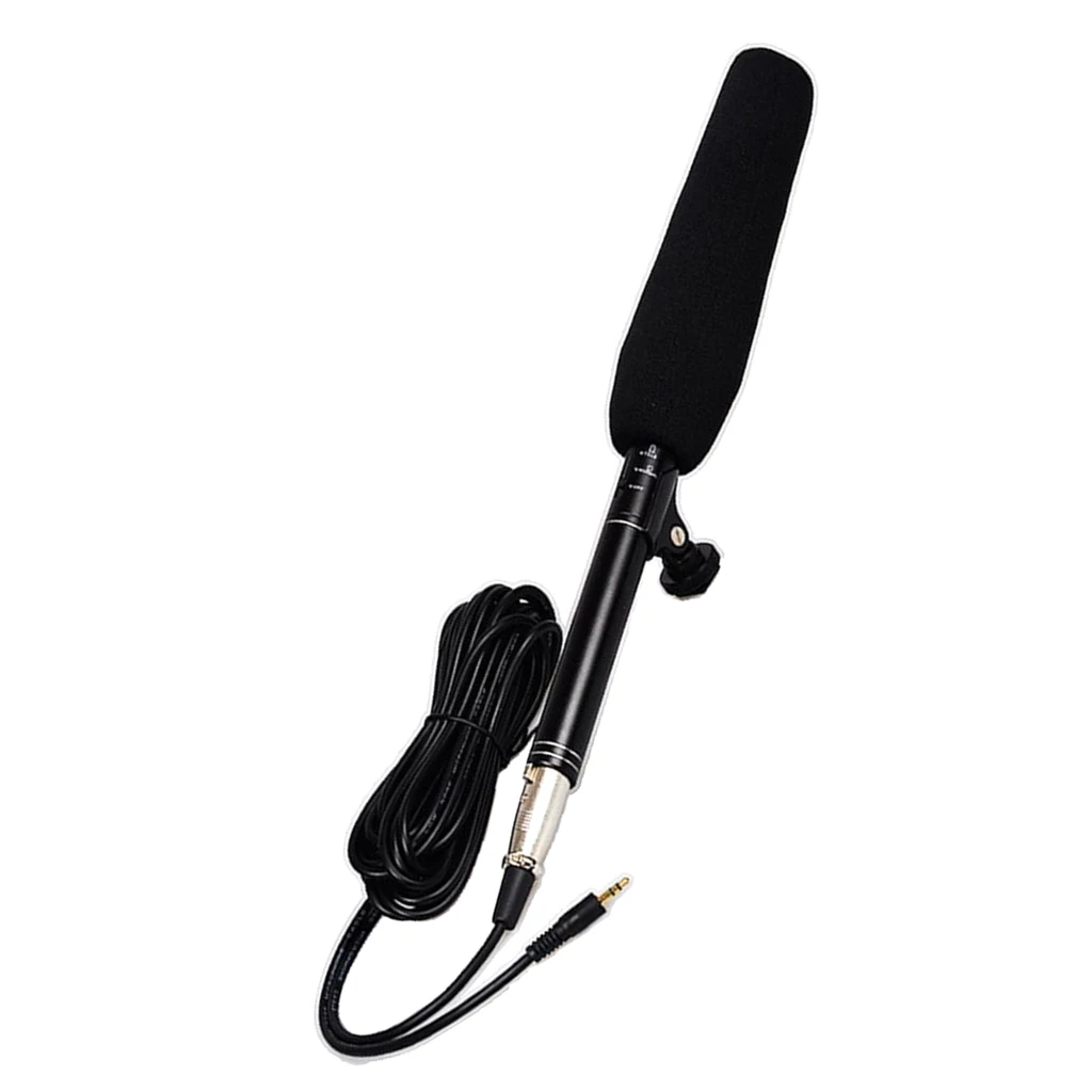 

Black Professional Condenser Interview Microphone for Video Camcorder Camera