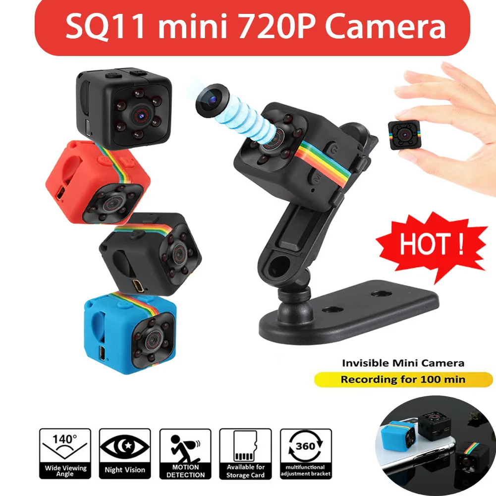 

SQ11 Mini Camera Cam 720P Night Vision Sensor Camcorder Built-in Microphone Micro Video Camera DVR DV Motion Recorder Camcorder