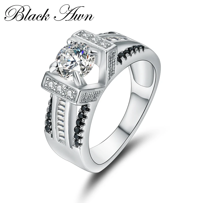 

Genuine 100% 925 Sterling Silver Jewelry Wedding Rings for Women C300