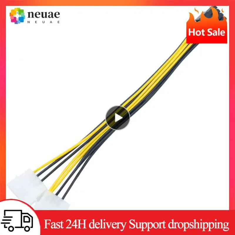 

Graphics Card Power Cable Cord Power The Graphics Card Connecting Line Double Large 4pin Video Conversion Card Adapter Cable