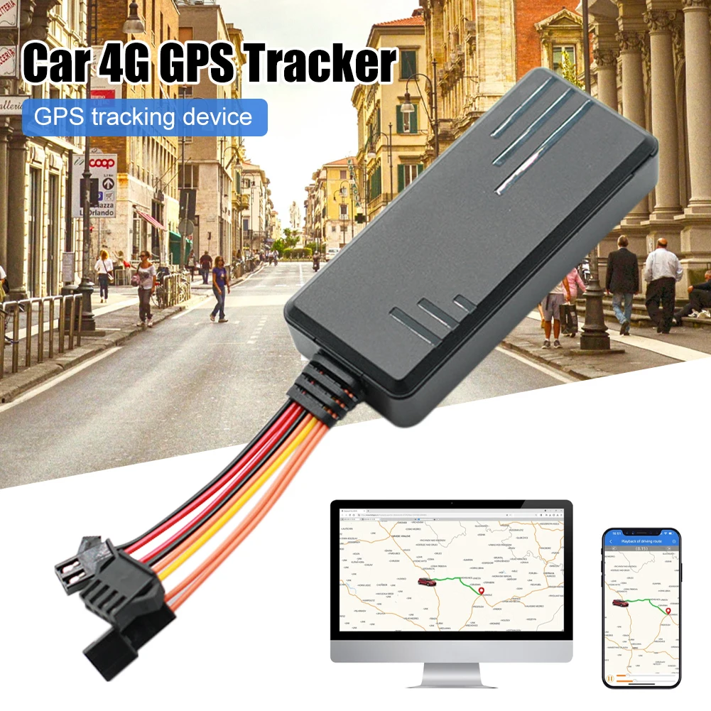 

4G Car GPS Tracker Real Time Anti-Lost Locator Positioner with Emergency SOS Alarm Remote Control Bike Motorcycle Kids Tracker