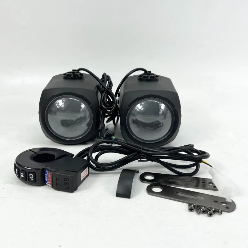 Фото Мотоциклетная Bluetooth-колонка 12-80В, универсальная, Hi-Fi звук, мотоциклетная стереосистема, водонепроницаемая аудиосистема, колонка на руль. №2