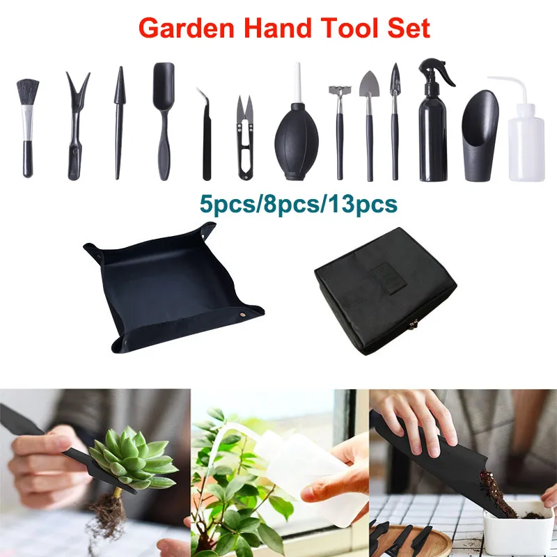 

Набор инструментов для суккулентных растений, садовый ручной инструмент для пересадки, миниатюрный комплект зубцов для дома, сада, ножницы для помещений, 5/8/13 шт.