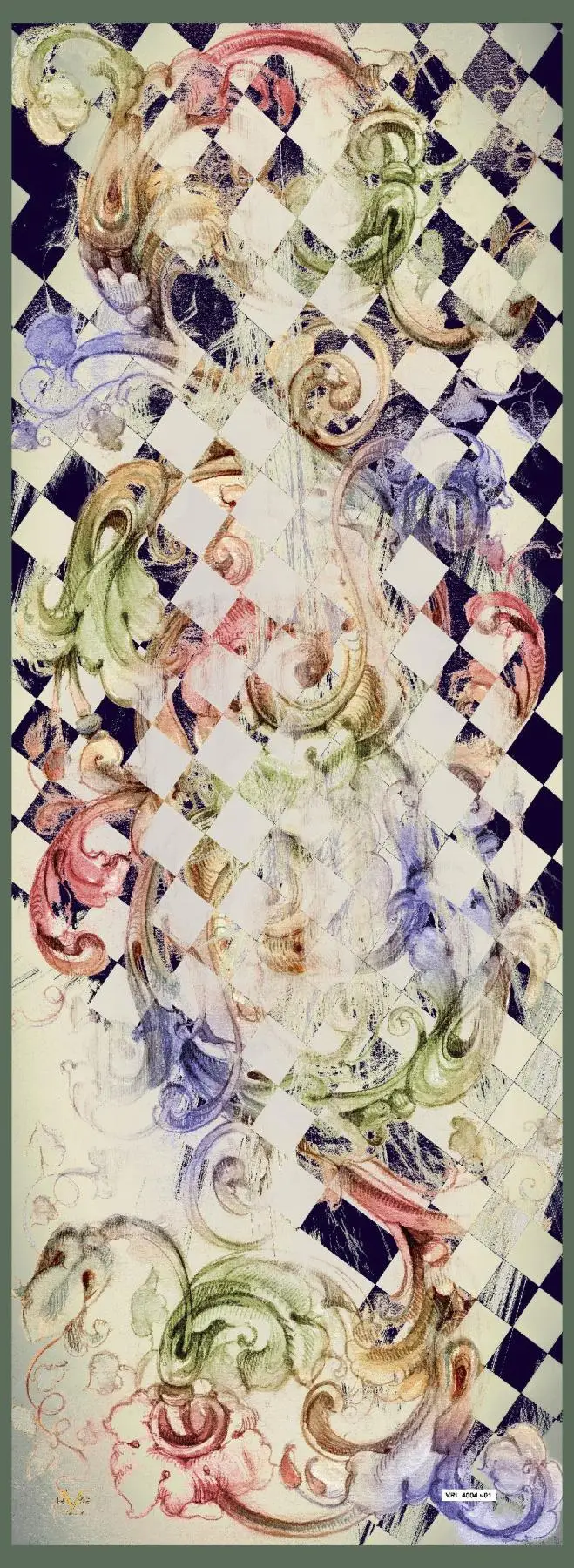 

Baroque Pattern Dora Series Shawl Scarf Hanger Together With 75x200