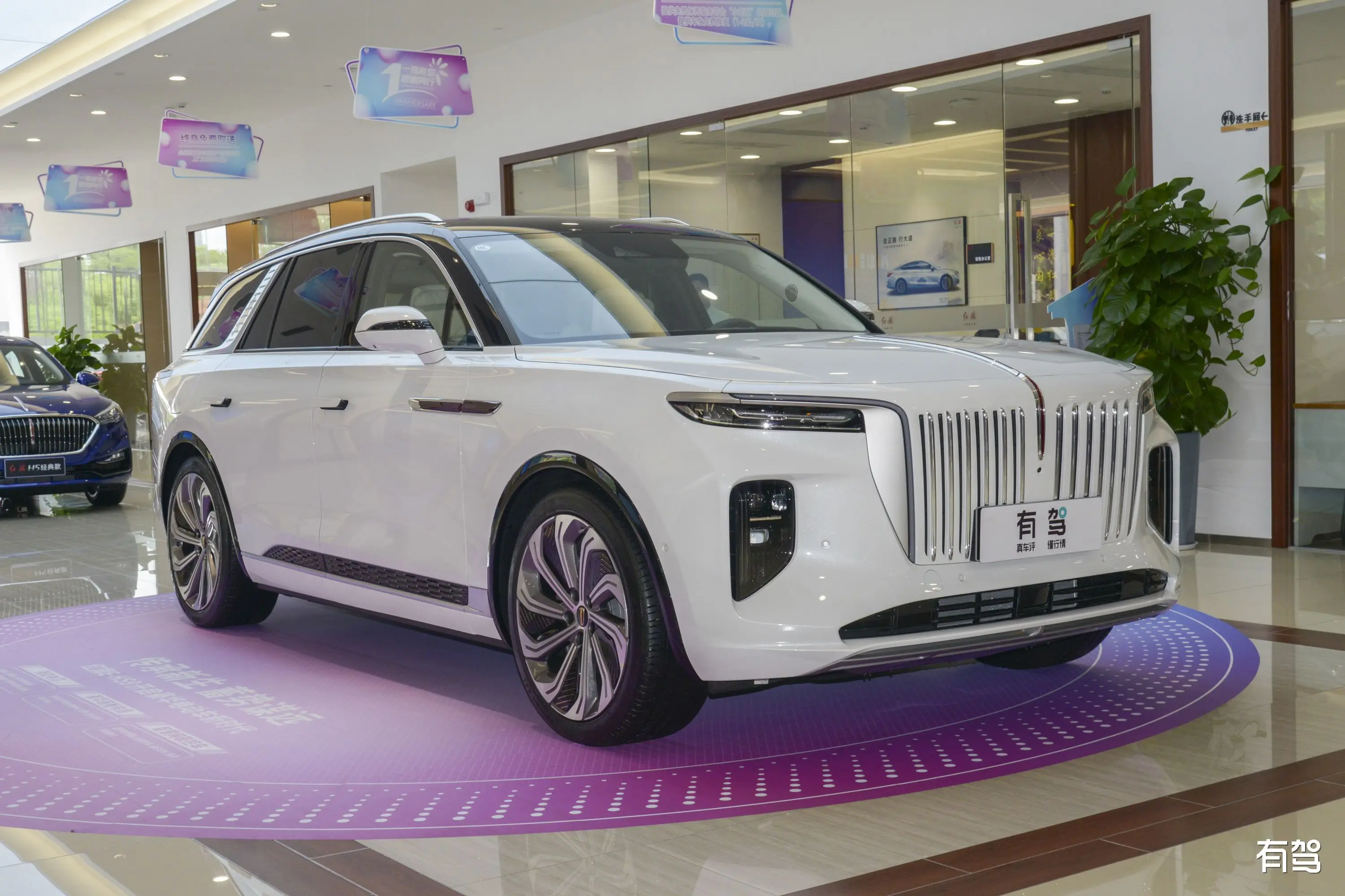 2022 660 км Hongqi Ehs9 Китай электромобиль с новым энергопотреблением EHS 9 E-HS9 Qixiang 6