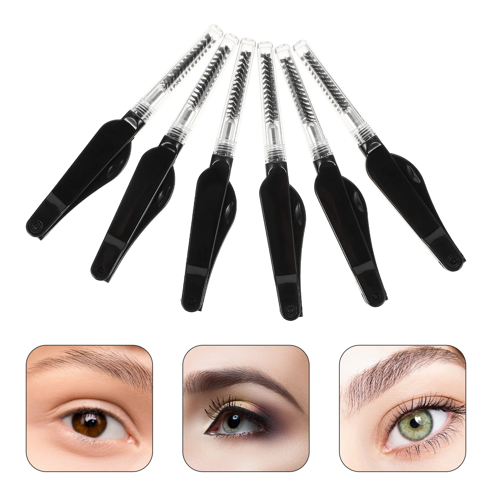 

Brush Eyelash Eyebrow Comb Makeup Tool Lash Applicator Wands Brushes Mascara Grooming Brow Foldable Shaper Wand Christmas Eye