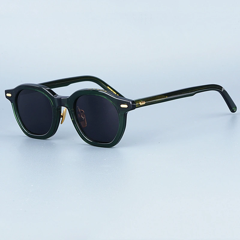 Женские и мужские винтажные очки-авиаторы асимметричные многоугольные