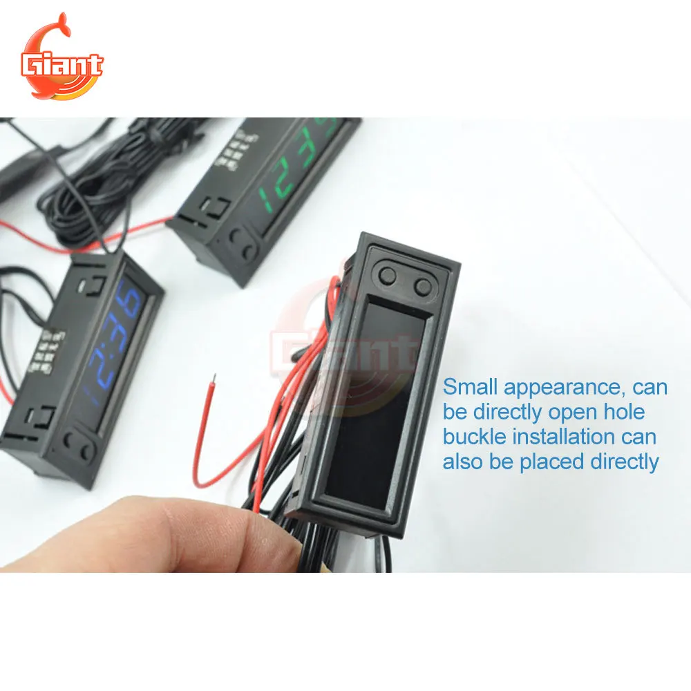 Цифровой вольтметр DC5-27V 3 в 1 электронные часы высокоточный измеритель напряжения