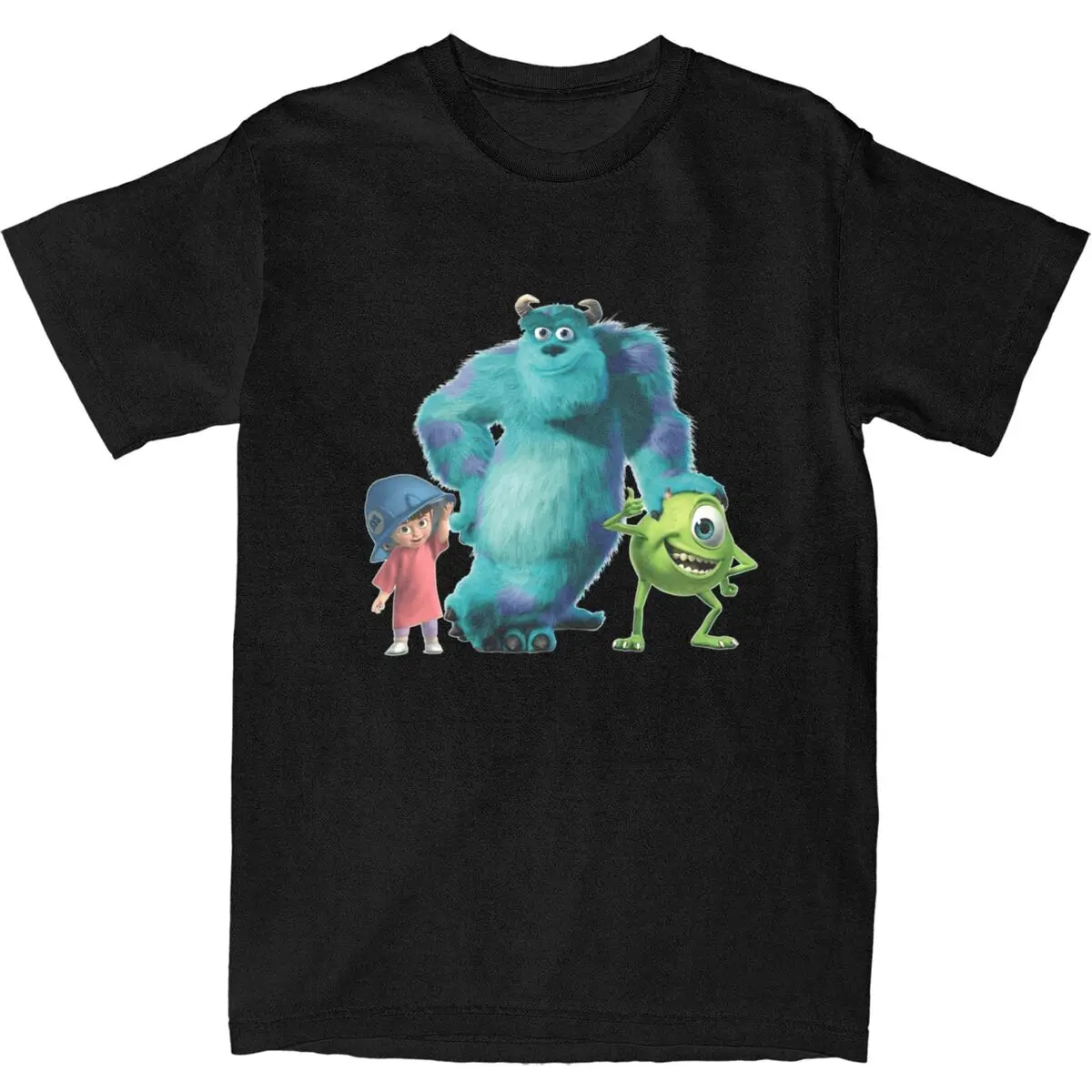 Monsters Inc. Майк и Салли Футболка в стиле 90-х Мужские потрясающие хлопковые футболки