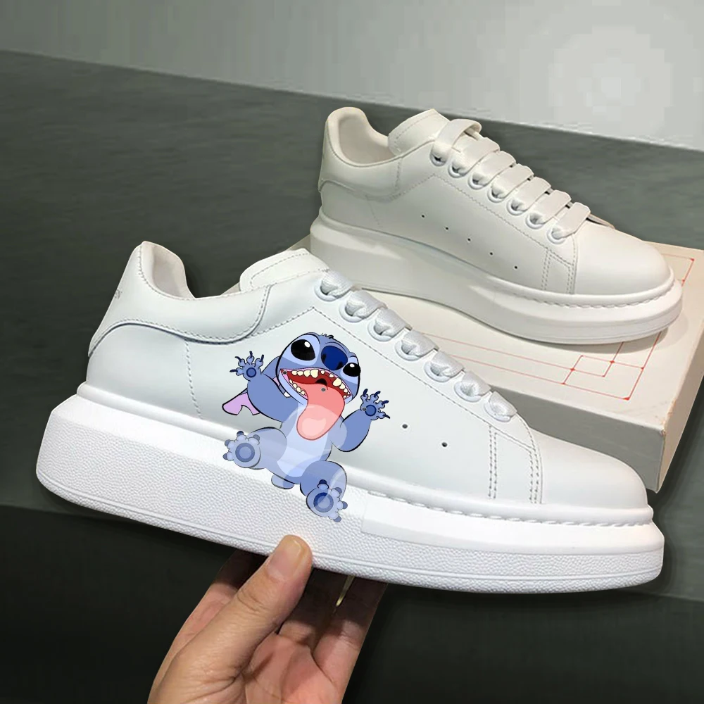 

Stitch Couple Casual kateboarding Men Women casual Shoes Male Platform Sneakers Girls Shoes flats 3D graffiti