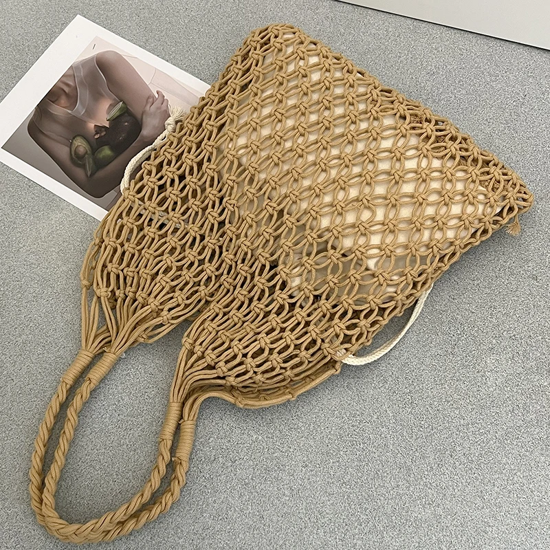 VeryMe 2022 Summer Travel Beach Big Handbag Fashion Hollow Large Capacity Shoulder Women's Bag Brand Designer Female Tote Purses