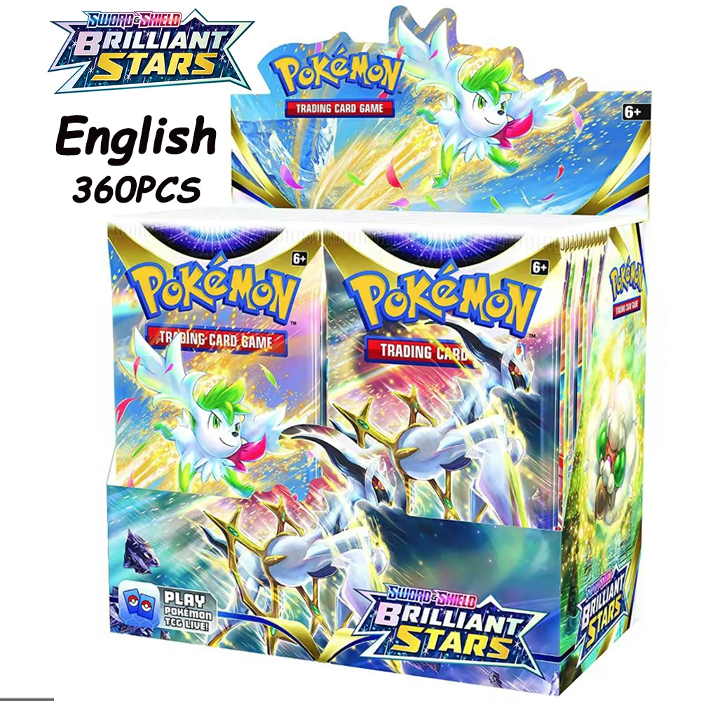 

Newest Pokemon Cards English/French Pokemon Brilliant Stars Booster Box Dark Ablaze Trading Card Game Collection Cards Toy