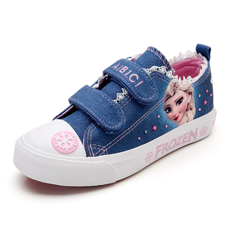 

Disney baby kids Cartoon Kids Mickey Frozen Elsa sneakers Anna Princess Canvas boots Girls Boys Shoelace Soft Casual Shoes
