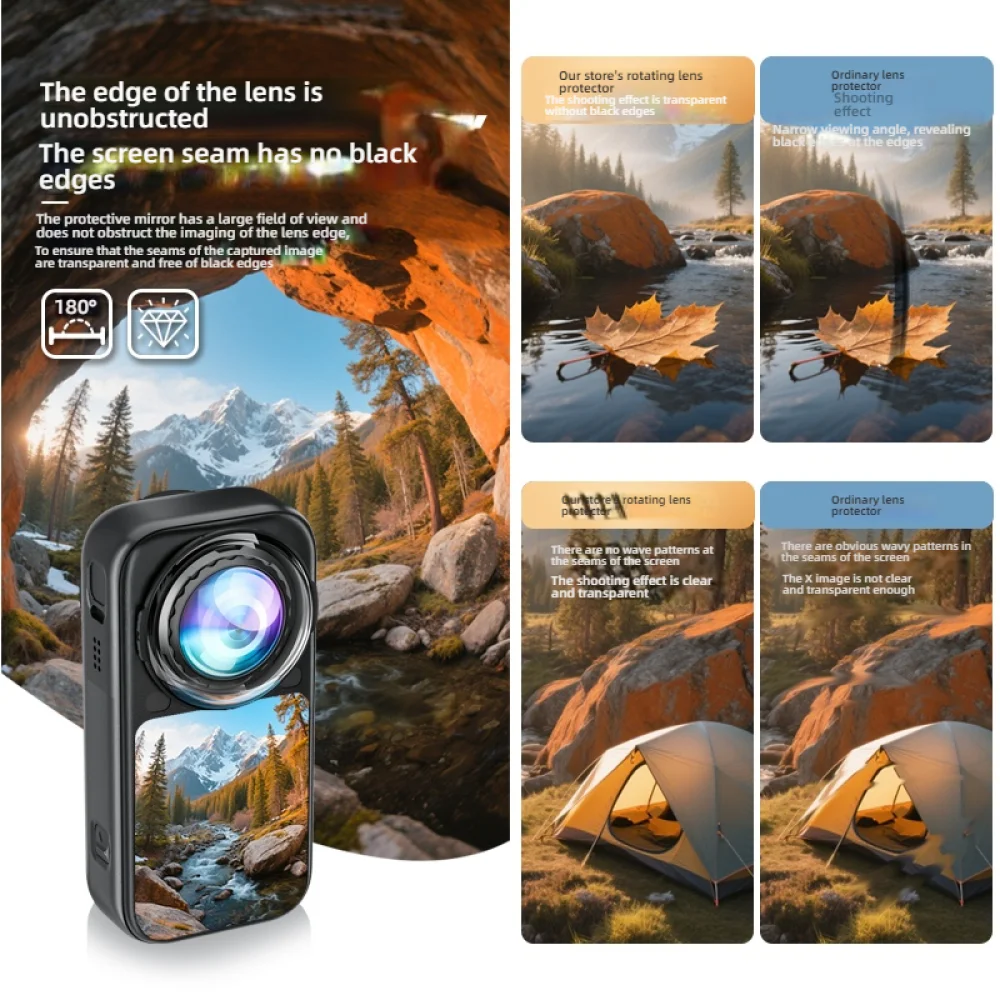 Защитный чехол для объектива Insta360 X6, защитное покрытие из оптического стекла, антибликовое, антицарапинное, для объектива экшн-камеры X6. (art.: 3920dcf012e4a) - 3920dcf012e4a