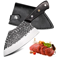 traditional handmade forged kitchen knife stainless steel chefs chopper cooking knives meat cleaver slicer butcher knife